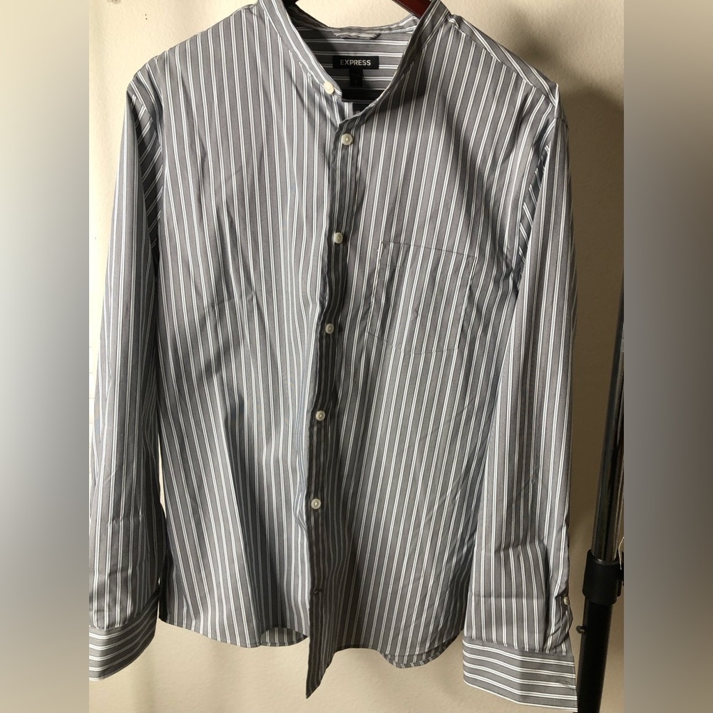 Express men collar less button up